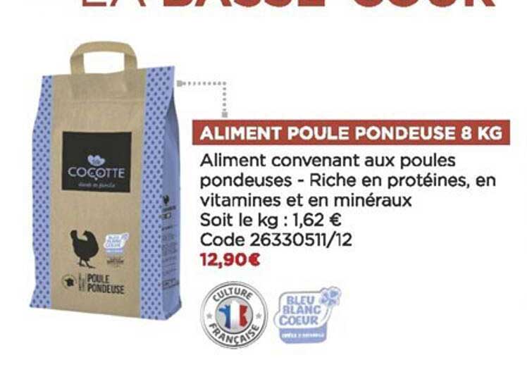aliment poule pondeuse 8 kg cocotte