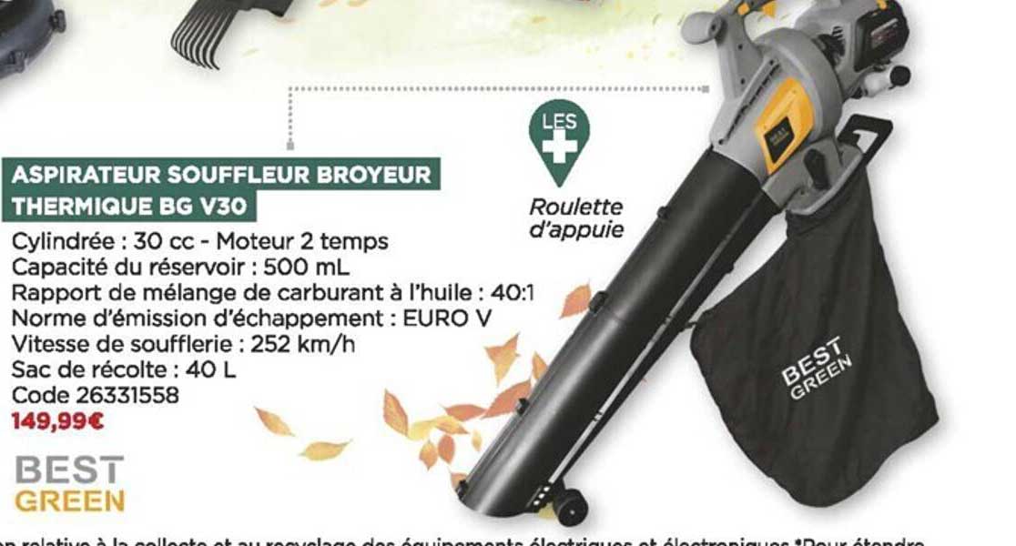 aspirateur souffleur broyeur thermique bg v30 best green