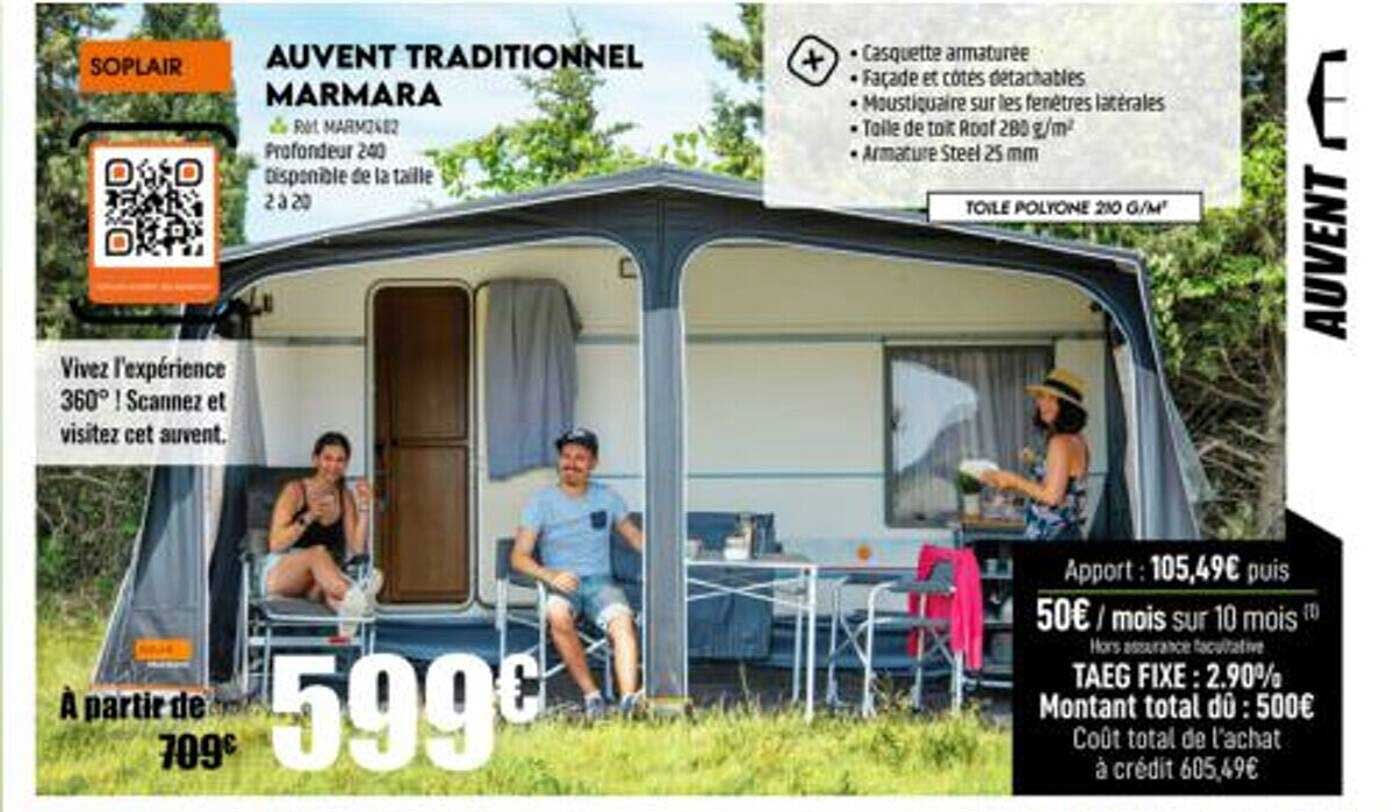 auvent traditiionnel marmara soplair