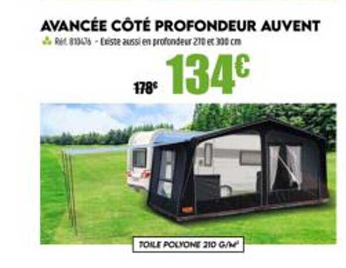 avancée côté profondeur auvent