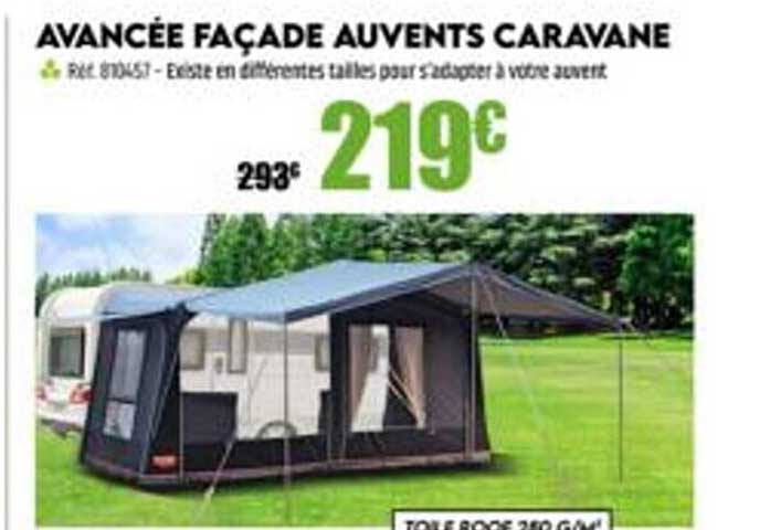 avancée façade auvents caravane