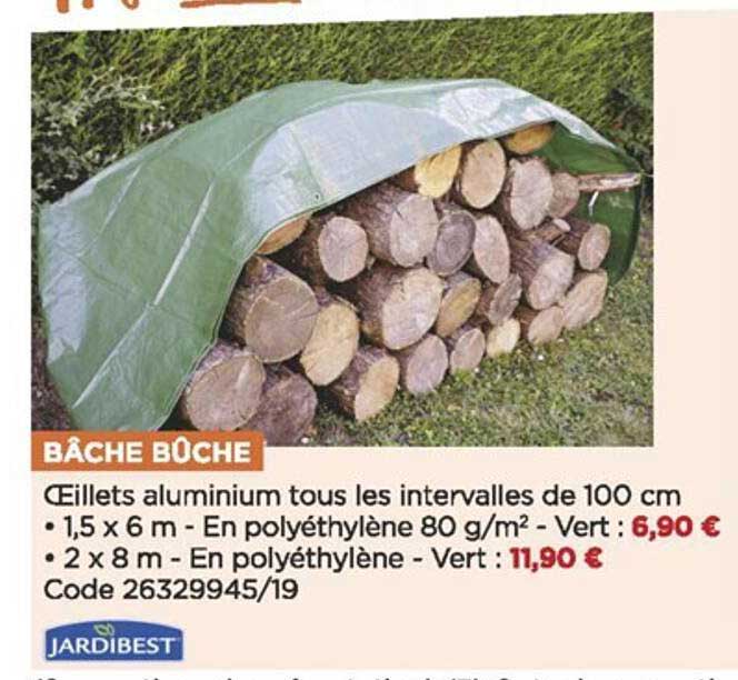 bâche bûche jardibest
