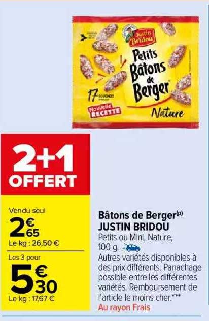 bâtons de berger justin bridou