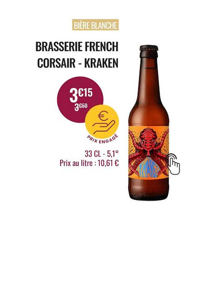 bière blanche brasserie french corsair - kraken