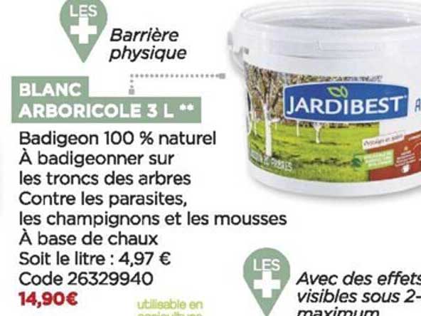 blanc arboricole 3l jardibest