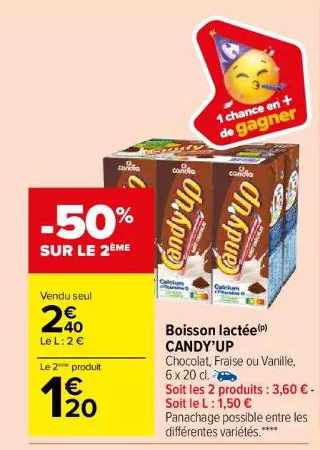 boisson lactée candy'up