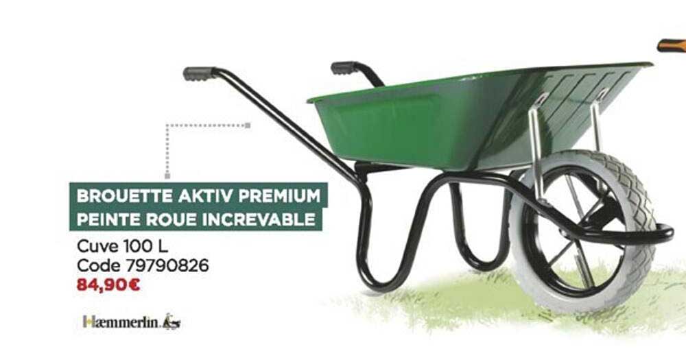 brouette aktiv premium peinte roue increvable haemmerlin