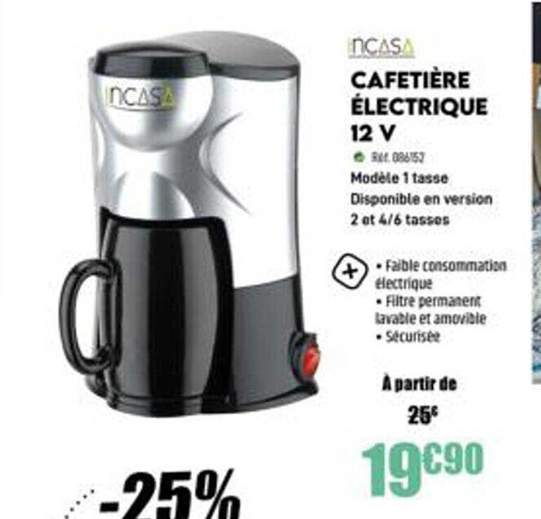 cafetière électrique 12v incasa