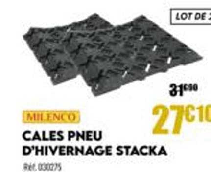 cales pneu d'hivernage stacka milenco