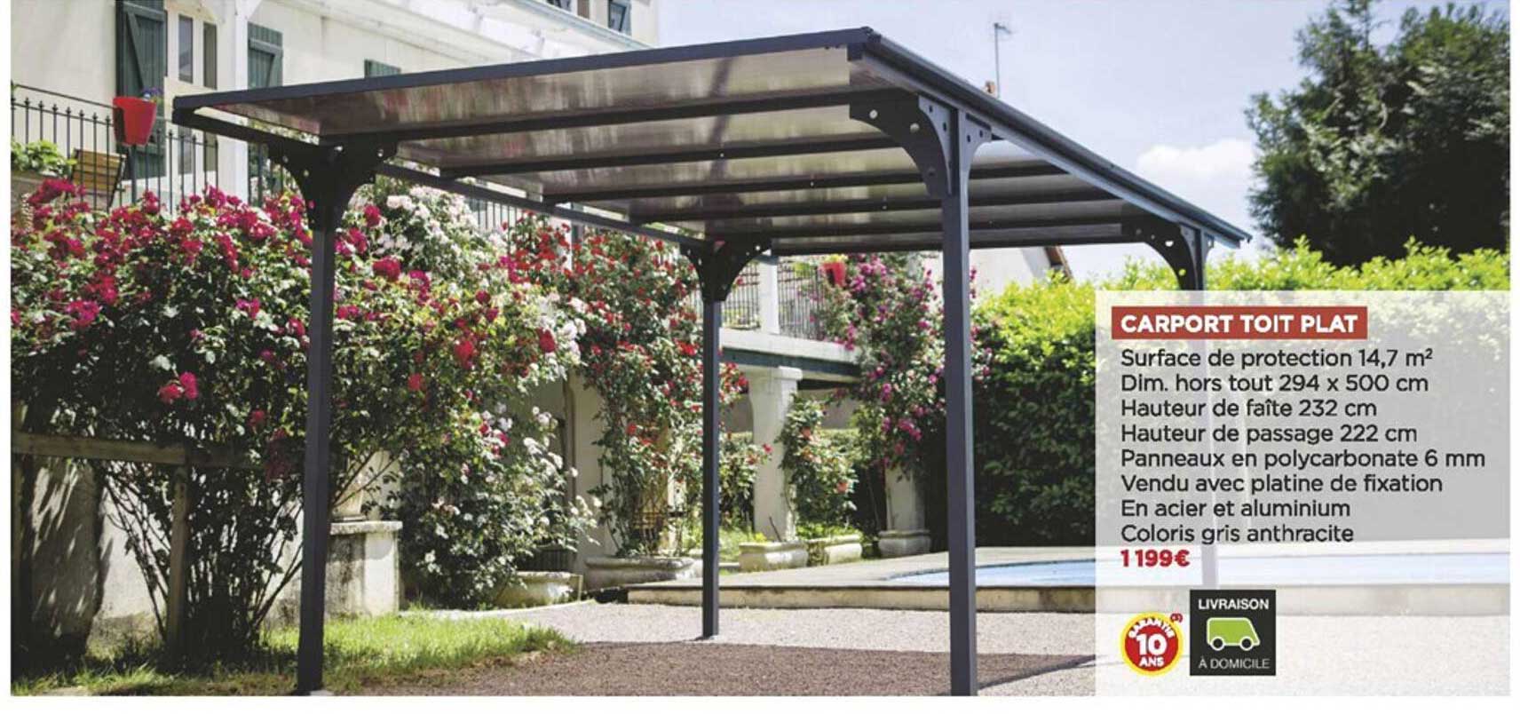 Carport Toit Plat