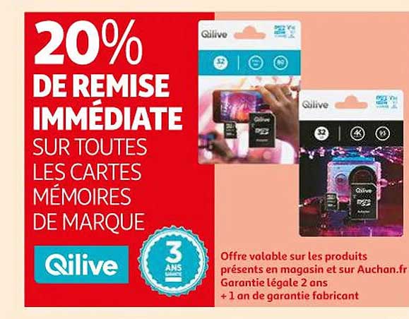 cartes mémoires de marque qilive