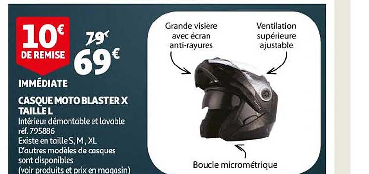 casque moto blaster x taille l