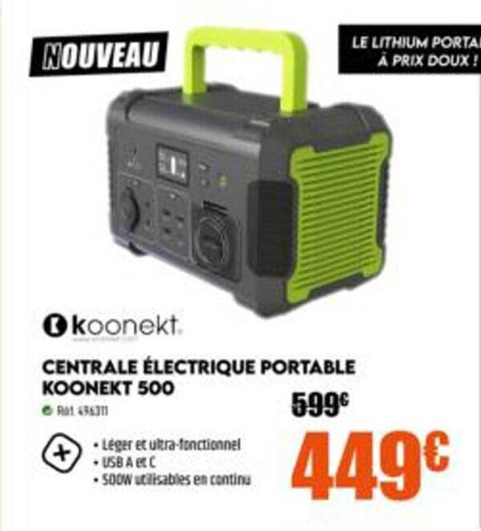 centrale électrique portable koonekt 500