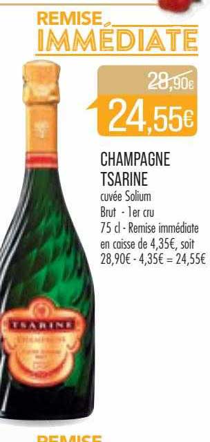 champagne tsarine cuvée solium brut - 1er cru