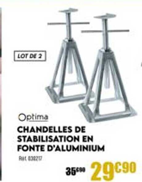 chandelles de stabilisation en fonte d'aluminium optima