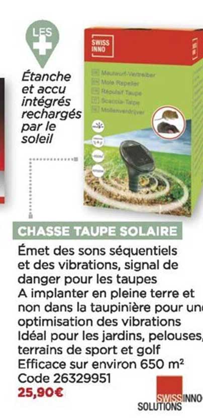 chasse taupe solaire swissinno