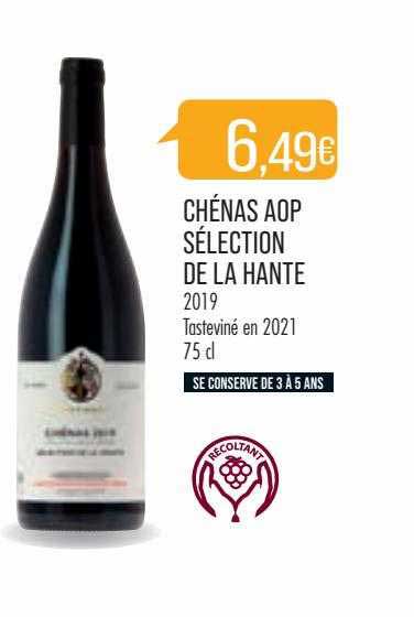 chénas aop sélection de la hante 2019