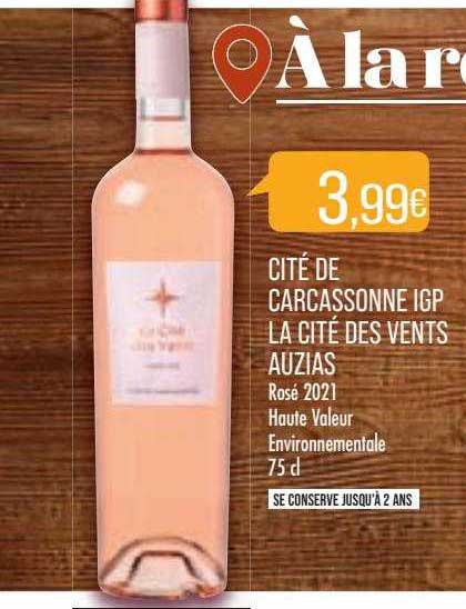 cité de carcassonne igp la cité des vents auzias rosé 2021