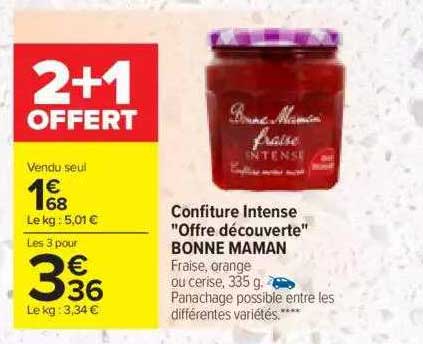 confiture intense "offre découverte" bonne maman