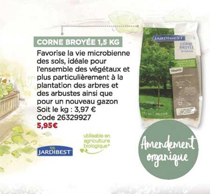 corne broyée 1,5 kg jardibest