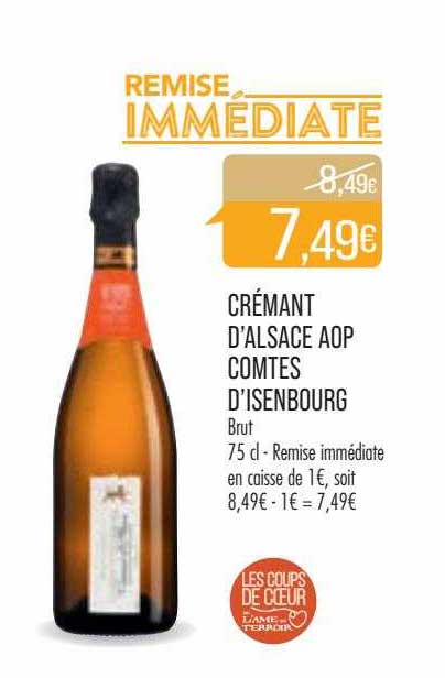 crémant d'alsace aop comtés d'isenbourg brut