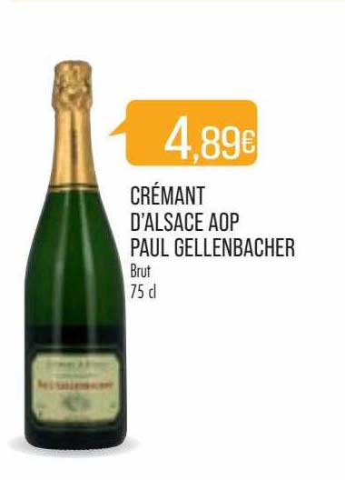 Crémant D'alsace Aop Paul Gellenbacher Brut
