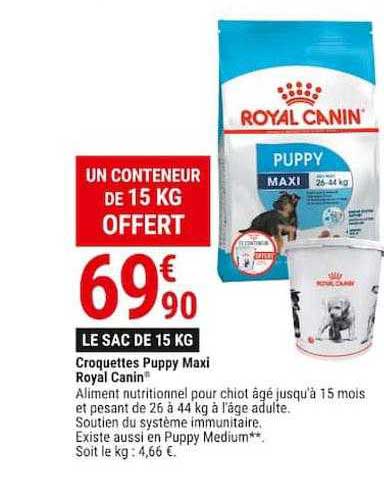 croquettes puppy maxi royal canin