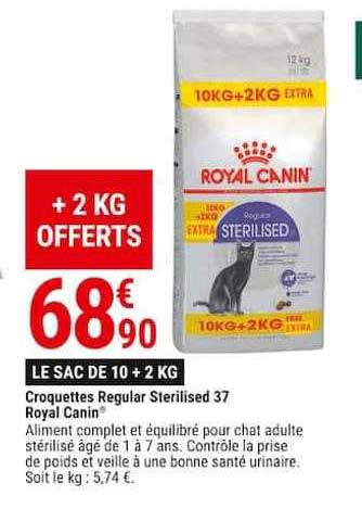 croquettes regular sterilised 37 royal canin