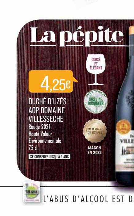 duché d'uzès aop domaine villessèche rouge 2021