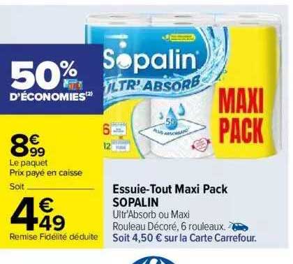 essuie-tout maxi pack sopalin