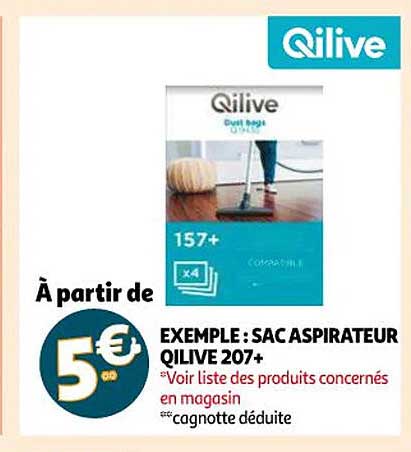 exemple : sac aspirateur qilive 207+