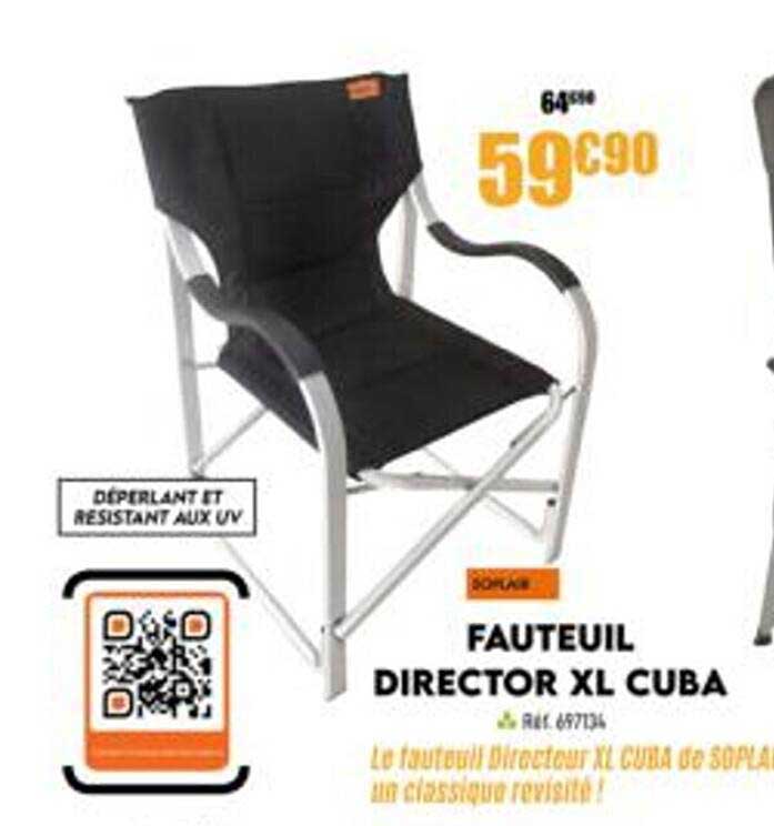 fauteuil director xl cuba soplair
