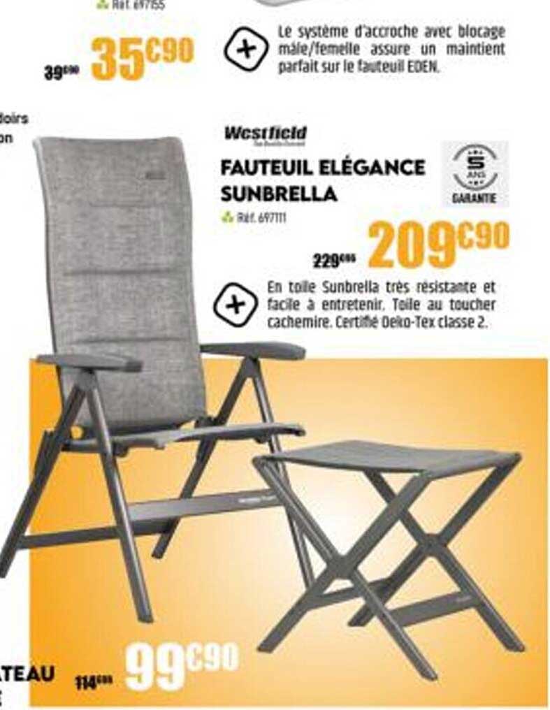 fauteuil élégance sunbrella westfield