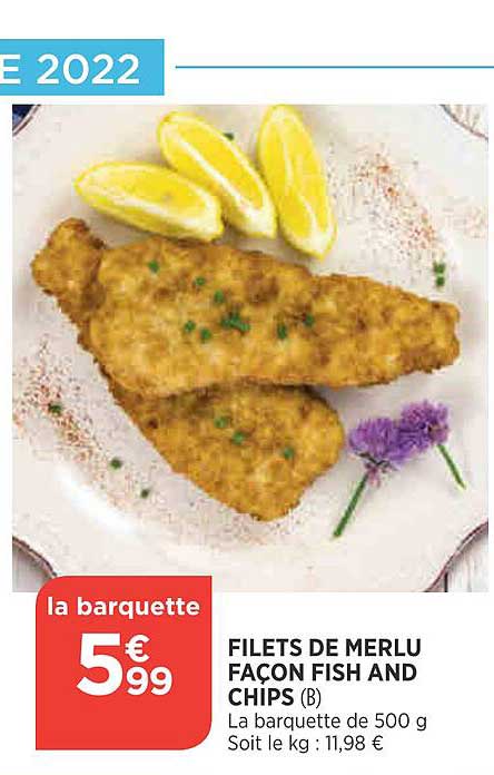 filets de merlu façon fish and chips