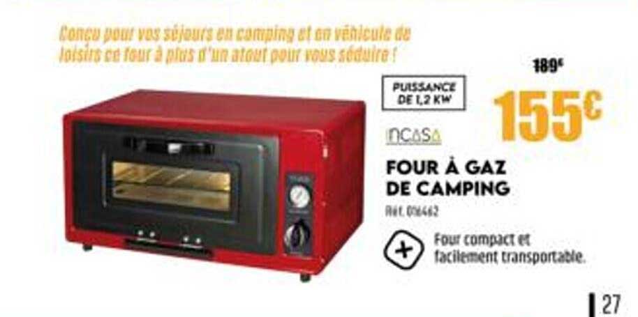 four à gaz de camping incasa