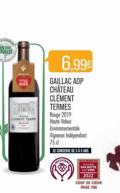 gaillac aop château clément termes rouge 2019