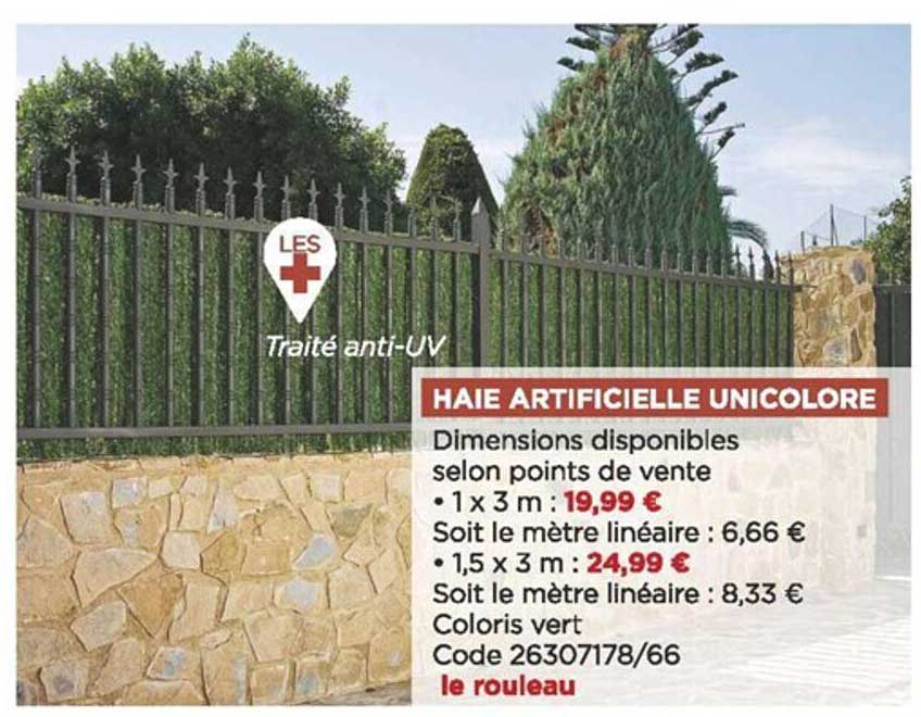 Haie Artificielle Unicolore