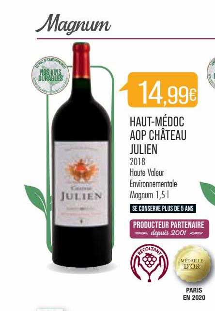 haut-médoc aop château julien 2018
