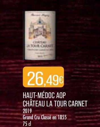 haut-médoc aop château la tour carnet 2019