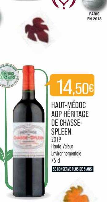 haut-médoc aop héritage de chasse-spleen 2019