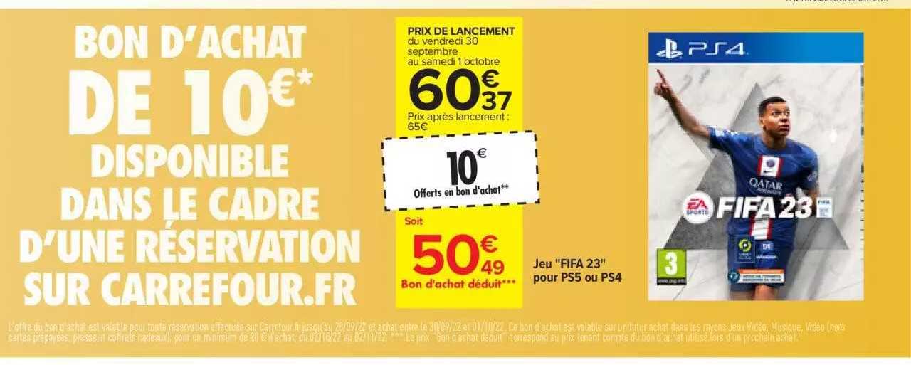jeu "fifa 23" pour ps5 ou ps4