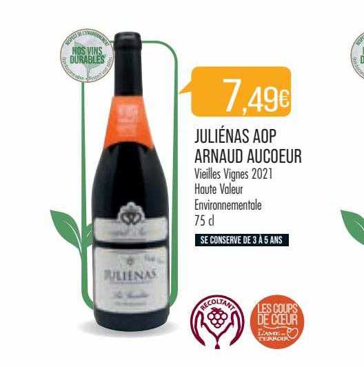 juliénas aop arnaud aucoeur vieilles vignes 2021