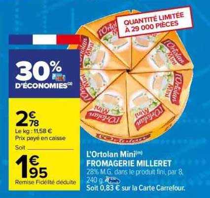 L'ortolan Mini Fromagerie Milleret