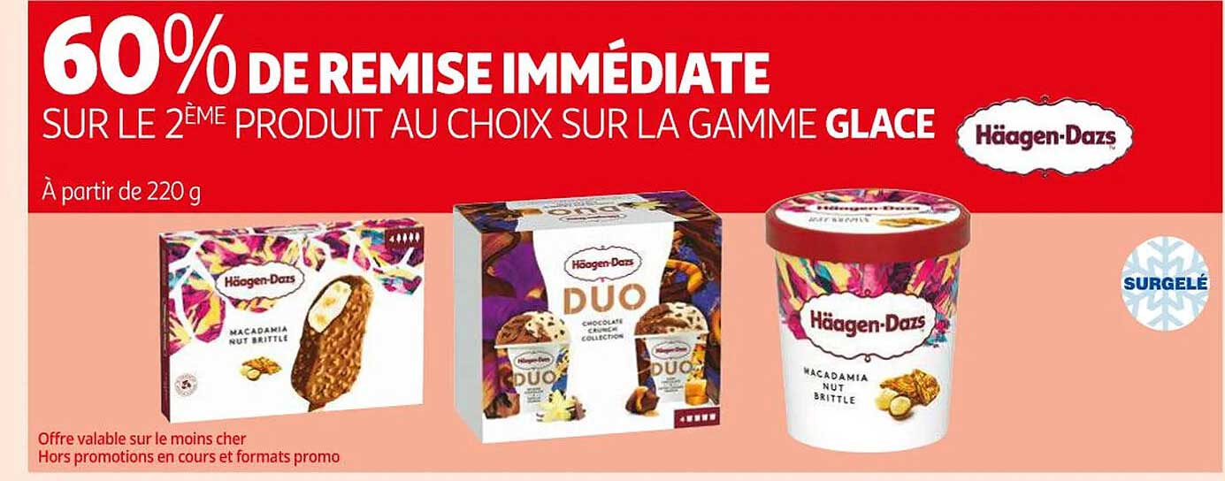 la gamme glace häagen-dazs
