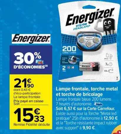 lampe frontale, torche métal et torche de bricolage