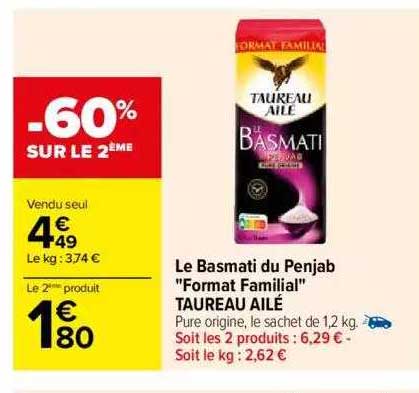 le basmati du penjab "format familial" taureau ailé