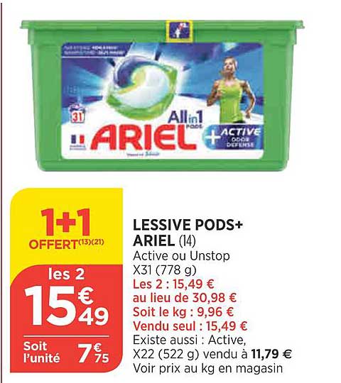 Lessive Pods+ Ariel