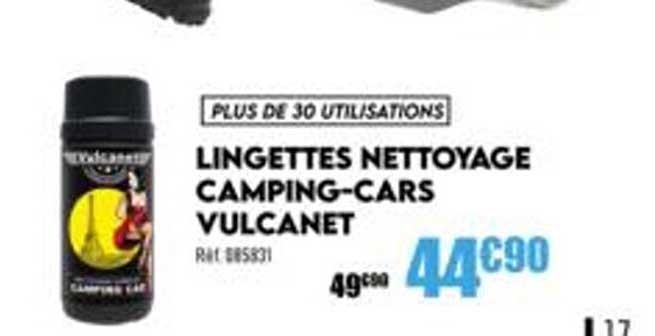 lingettes nettoyage camping-cars vulcanet
