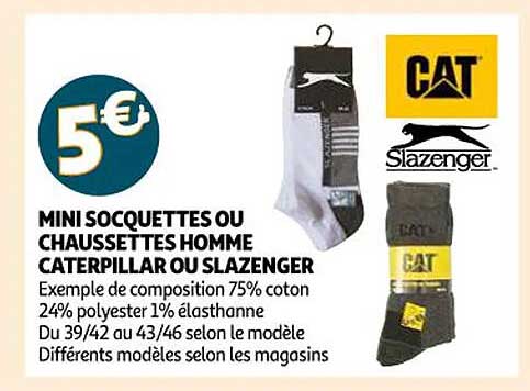 Mini Socquettes Ou Chaussettes Homme Caterpillar Ou Slazenger