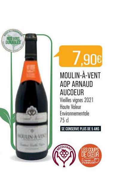moulin-à-vent aop arnaud aucoeur vieilles vignes 2021